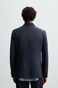 WOOL BLEND DOUBLE BREASTED BLAZER