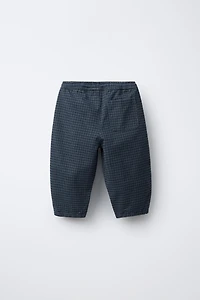 WARM PLAID BAGGY PANTS