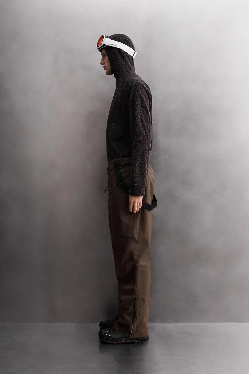 SWEAT POLAIRE SKI TEXTURÉ À CAPUCHE