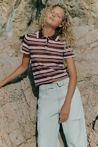 STRIPED KNIT POLO