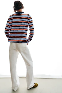 STRIPED KNIT POLO