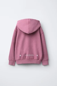 HOODED SWEATSHIRT WITH TEXT