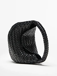 Nappa leather braided mini bag