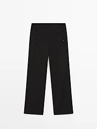 Capris with button details