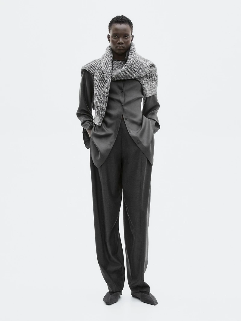 100% silk fitted flowing shirt - LIMITED