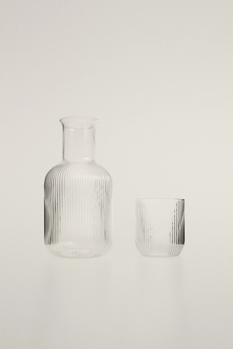 BOROSILICATE GLASS BOTTLE AND TUMBLER SET