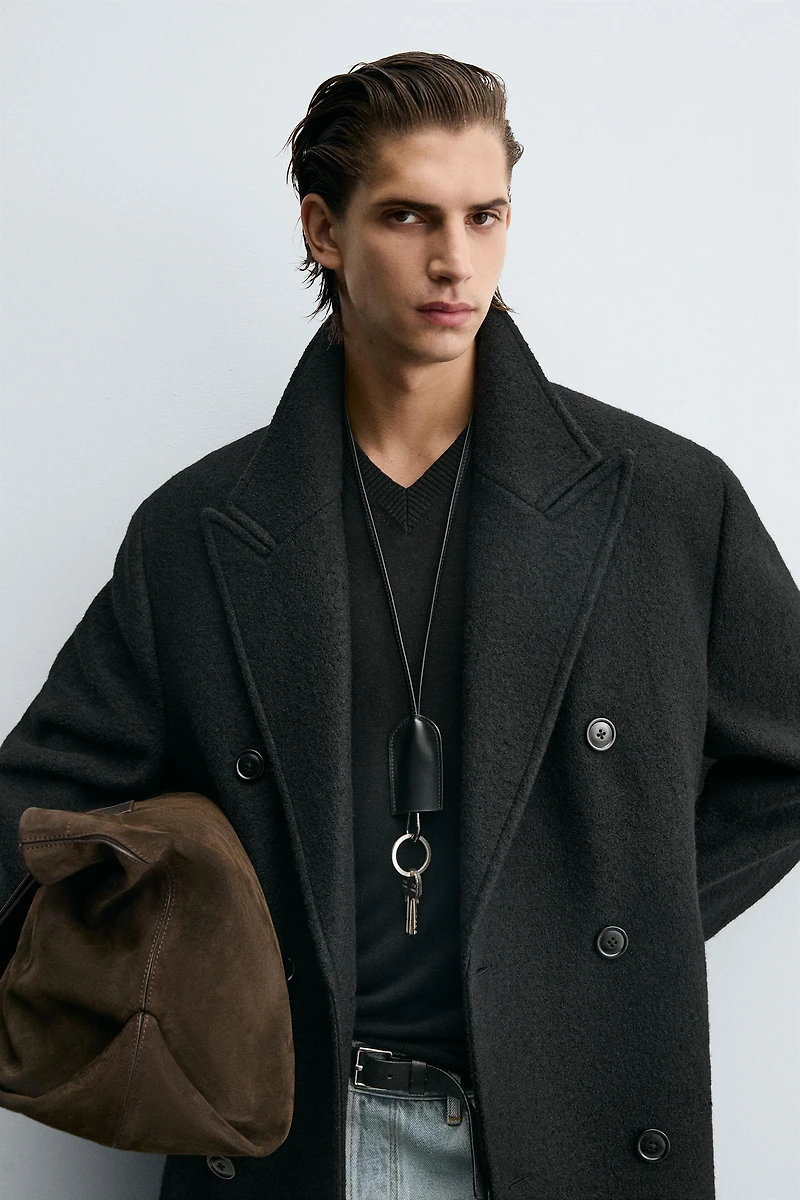 MANTEAU LAINE TEXTURE BOUCLÉ