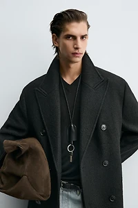 MANTEAU LAINE TEXTURE BOUCLÉ