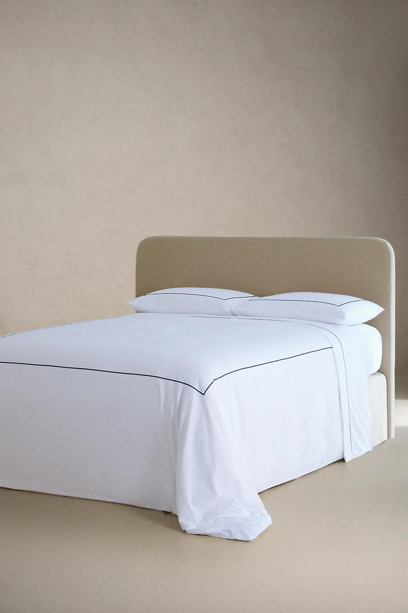 SCALLOPED SATEEN DUVET COVER