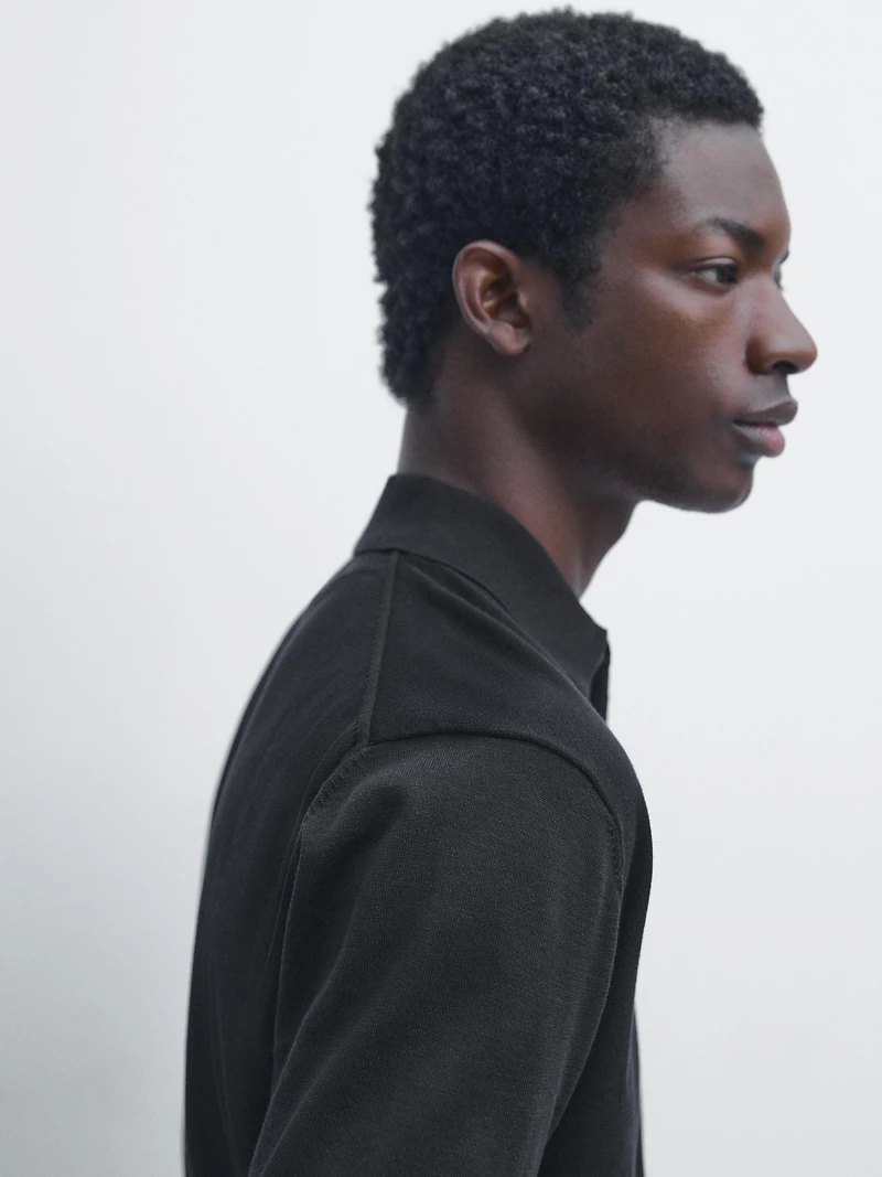 100% cotton knit polo shirt