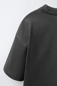 HEAVYWEIGHT EMBROIDERED TEXT T-SHIRT