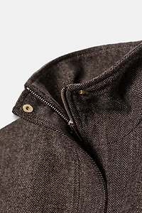 HERRINGBONE BALLOON BOMBER JACKET