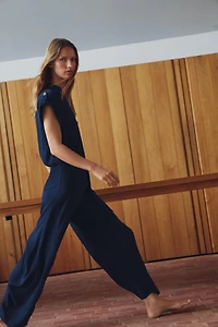 LONG BELTED JUMPSUIT