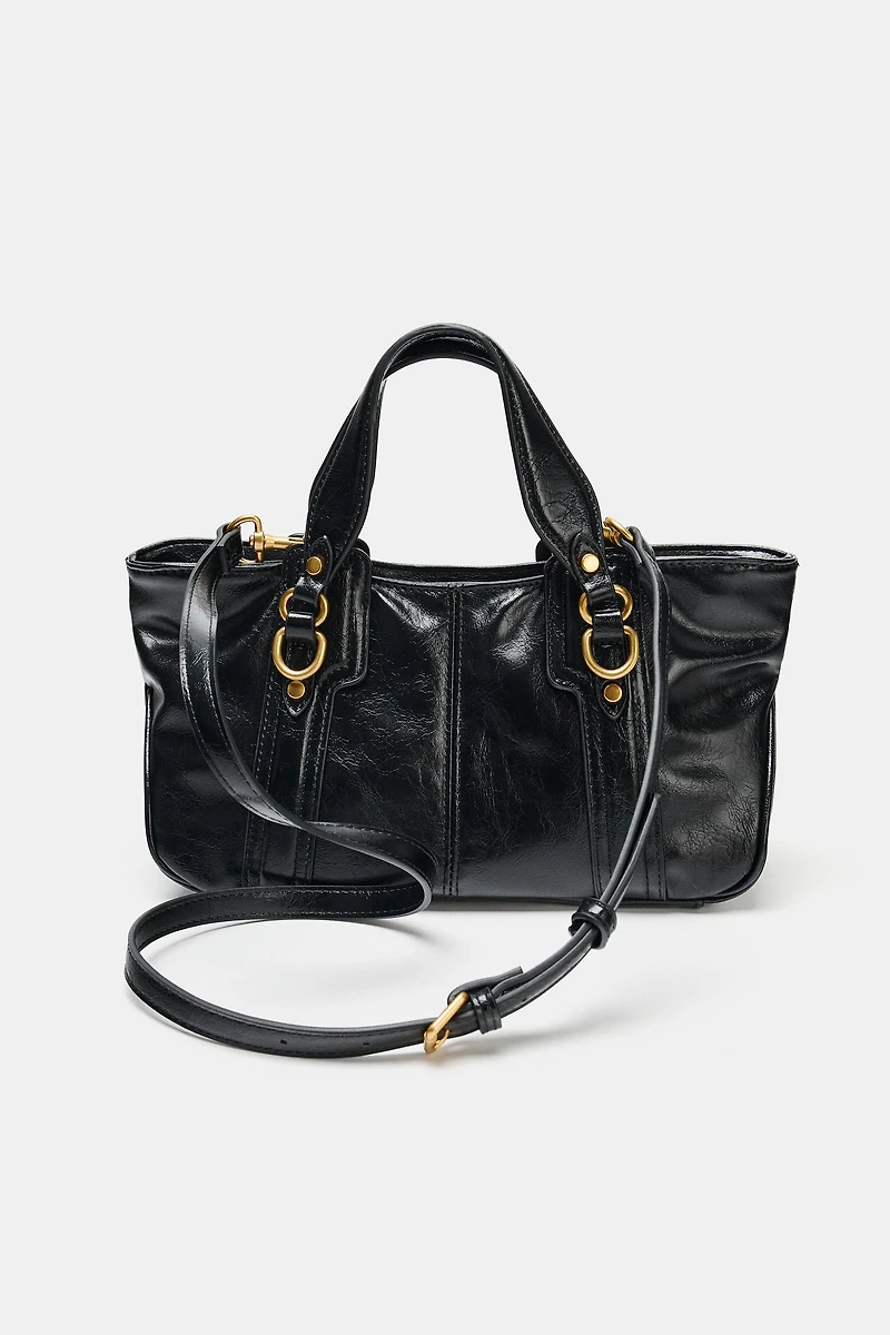 HANDBAG WITH METALLIC DETAILS