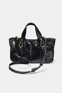HANDBAG WITH METALLIC DETAILS