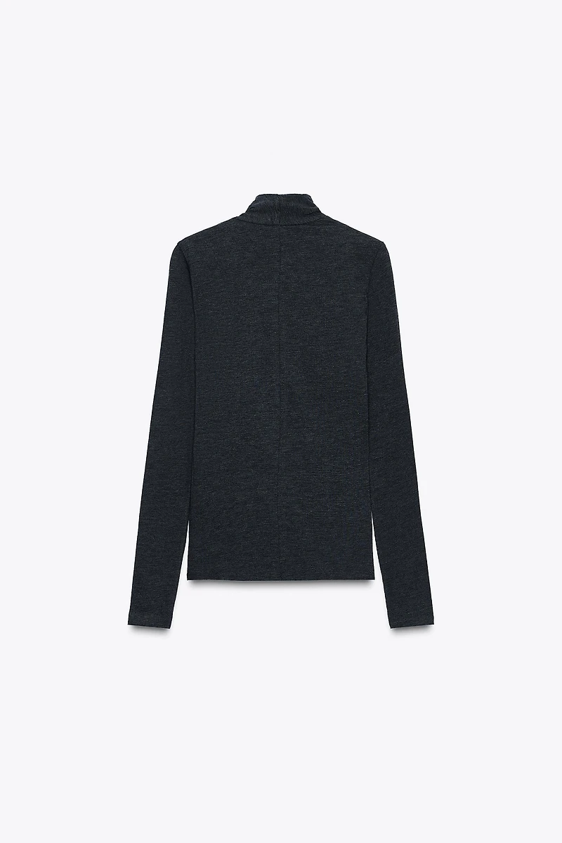DRAPED FRONT T-SHIRT