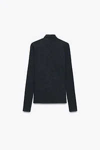 DRAPED FRONT T-SHIRT