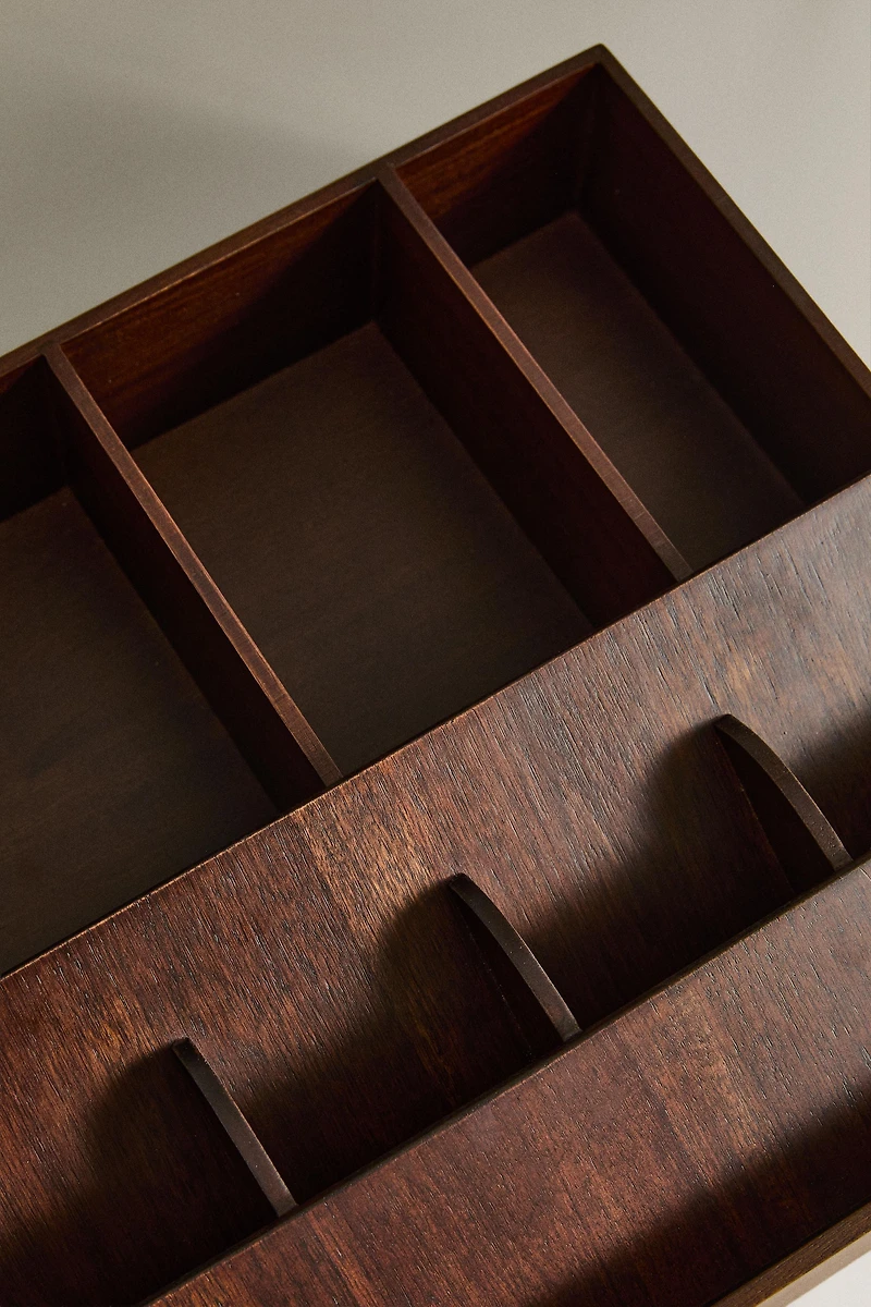 GRANDE BOÎTE DE RANGEMENT EN BOIS POUR MAQUILLAGE