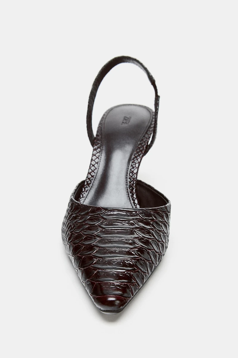 LIMITED EDITION LEATHER SLINGBACK HEELS