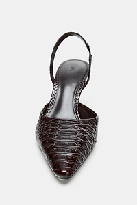 LIMITED EDITION LEATHER SLINGBACK HEELS