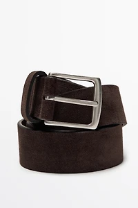 Plush nappa leather belt