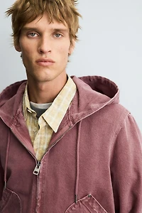WASHED HOODIE JACKET