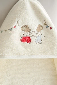 KIDS MICE HOODED BATH TOWEL