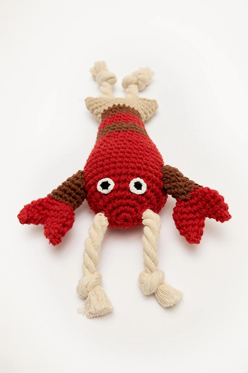 JOUET LANGOUSTE CROCHET ANIMAUX DE COMPAGNIE