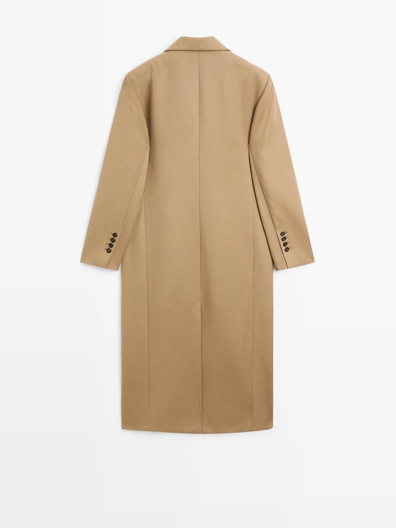 100% wool long coat
