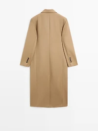 100% wool long coat