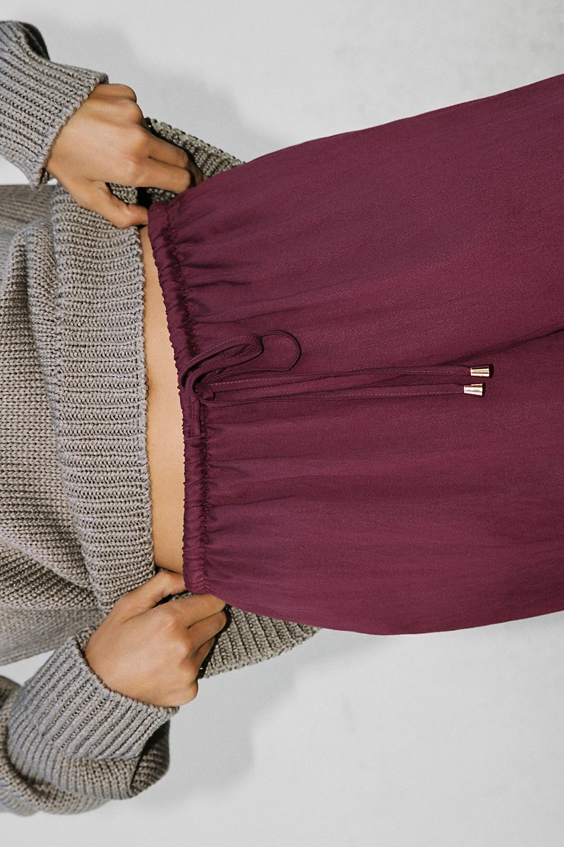 PANTALON BOUFFANT À TAILLE ÉLASTIQUE