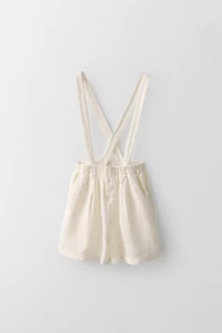 6-10 ANS/ SHORT 100% LIN BRETELLES AMOVIBLES ÉDITION LIMITÉE
