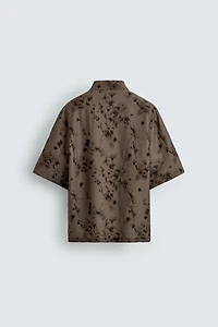 FLOWY ABSTRACT PRINT SHIRT