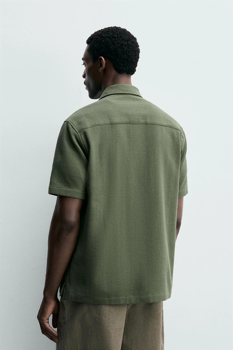 REGULAR FIT TEXTURED SHIRT