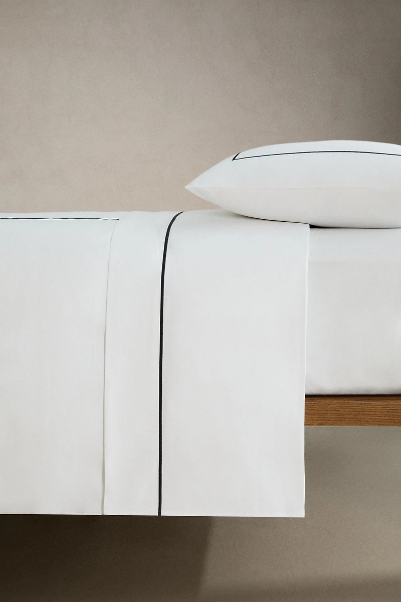 SCALLOPED SATEEN DUVET COVER