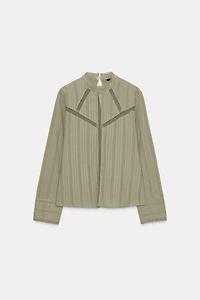 LACE TRIM ROMANTIC SHIRT
