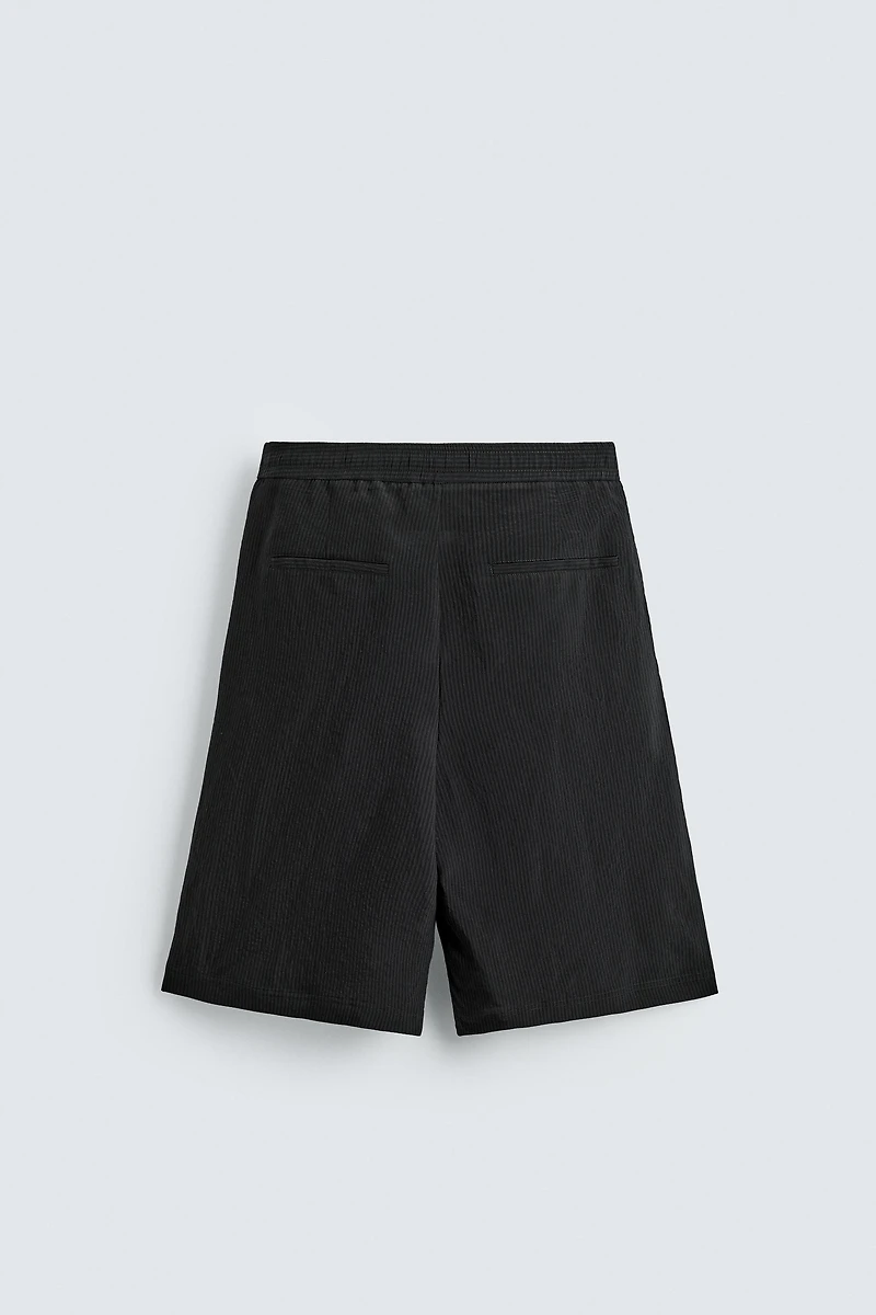 FLOWY STRIPED JACQUARD SHORTS