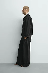 BARREL FIT PANTS WITH FIREMAN CLASP