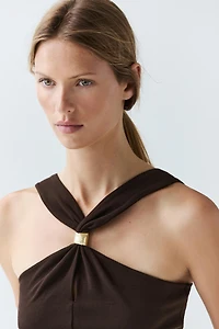 Halter top with jewel straps