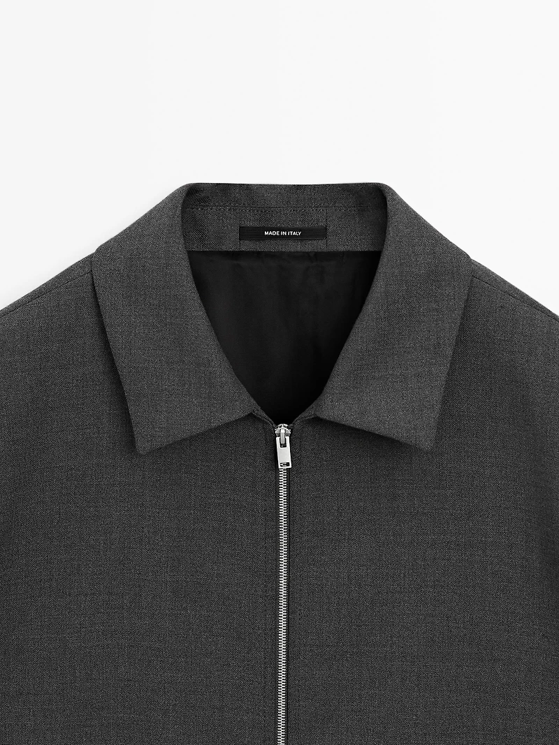 Blouson laine total look