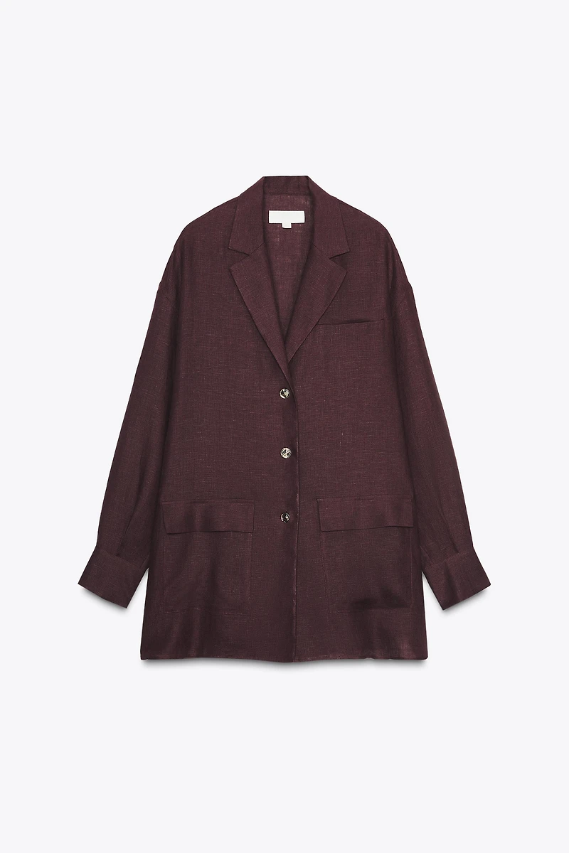 LINEN LONG BLAZER