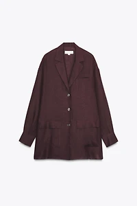 LINEN LONG BLAZER