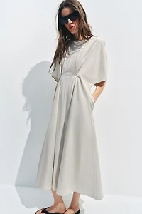 ROBE EN POPELINE À PLIS ZW COLLECTION