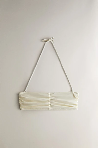GATHERED BEACH BANDEAU BIKINI TOP