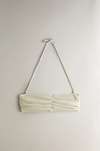 GATHERED BEACH BANDEAU BIKINI TOP