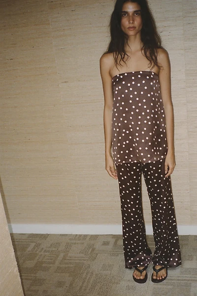 HIGH-WAISTED SATIN PANTS