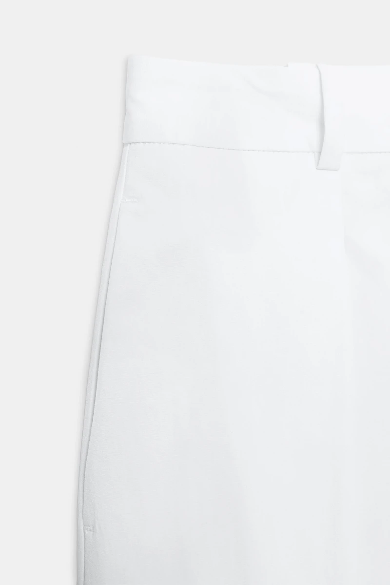 PANTALON EN POPELINE À PINCES