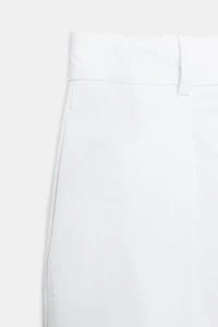 PANTALON EN POPELINE À PINCES