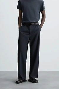 TEXTURED REGULAR FIT PANTS