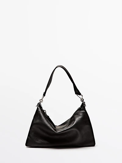 Small nappa leather bag with compartments